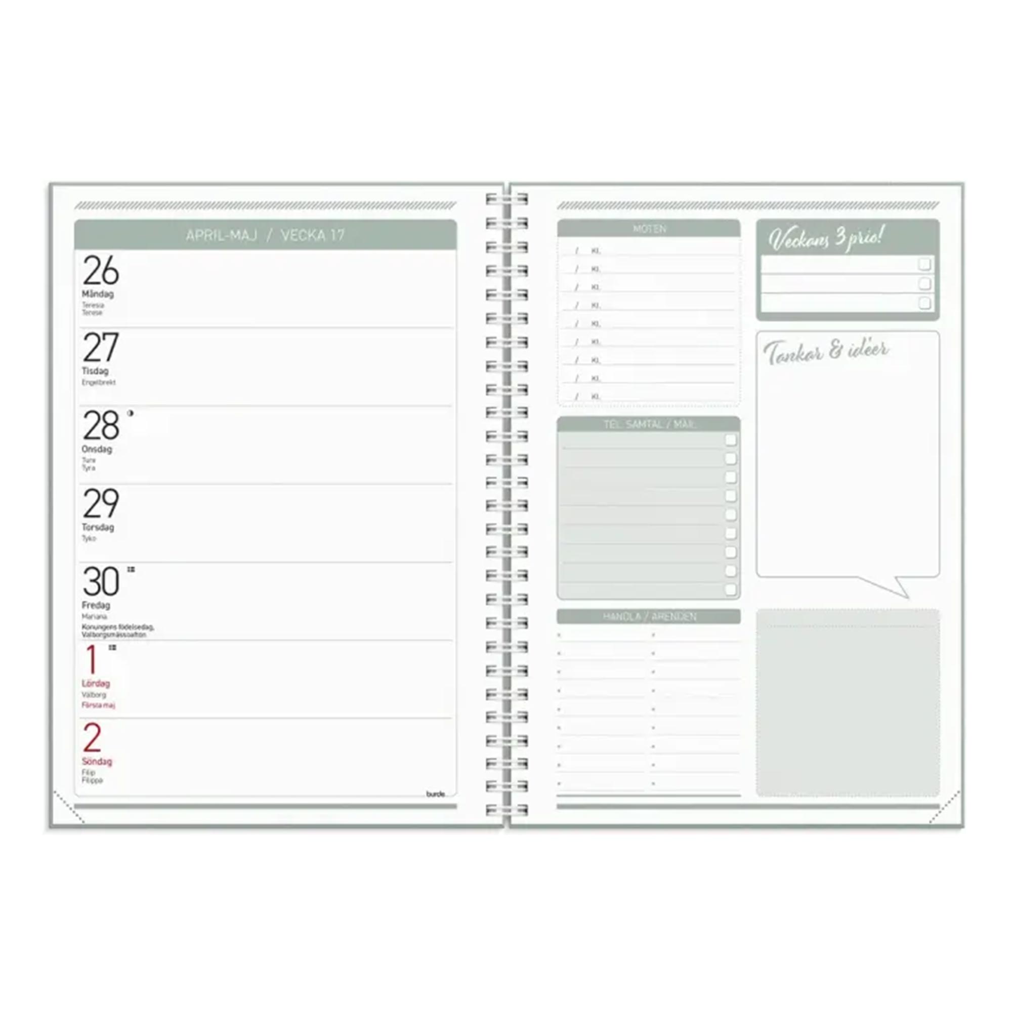 Kalender 2027 Få det gjort grön