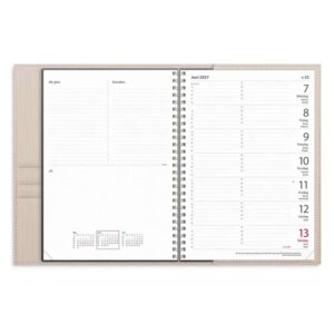 Kalender Diplomat beige konstläder 2027