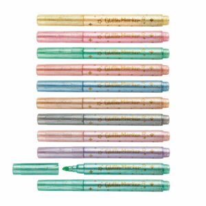 Fiberpennor Jumbo Pastel Glitter 10-färger