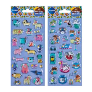 Stickers 3D Katt och hund 36-pack